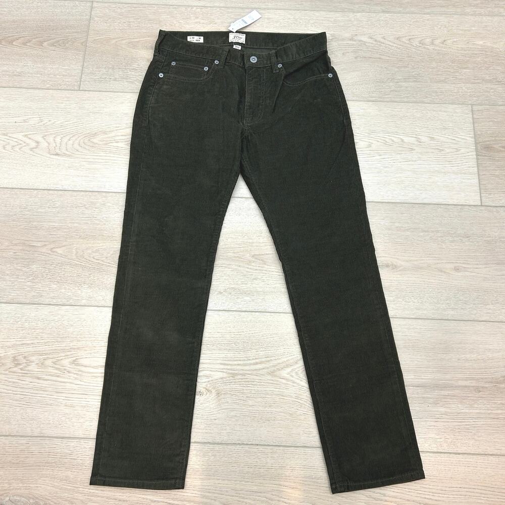 J.Crew 484 Slim-fit corduroy pants Dark olive brown 
Size men’s 30 x 30 NWT